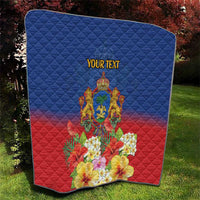 Second Empire of Haiti 1849-1859 Personalized Quilt Tropical Hibiscus Flowers