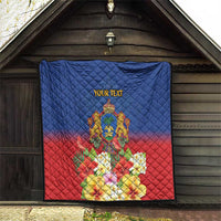 Second Empire of Haiti 1849-1859 Personalized Quilt Tropical Hibiscus Flowers