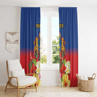 Second Empire of Haiti 1849-1859 Personalized Window Curtain Tropical Hibiscus Flowers