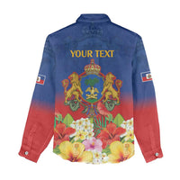 Second Empire of Haiti 1849-1859 Personalized Women Casual Shirt Tropical Hibiscus Flowers