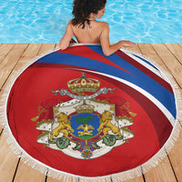 Second Empire of Haiti Personalized Beach Blanket Imperial Flag of Haiti 1849-1859