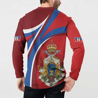 Second Empire of Haiti Personalized Button Sweatshirt Imperial Flag of Haiti 1849-1859