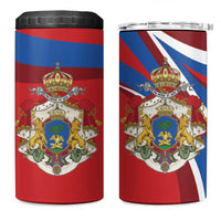Second Empire of Haiti Personalized 4 in 1 Can Cooler Tumbler Imperial Flag of Haiti 1849-1859