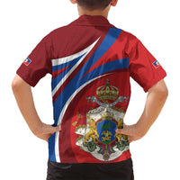 Second Empire of Haiti Personalized Family Matching Off Shoulder Short Dress and Hawaiian Shirt Imperial Flag of Haiti 1849-1859