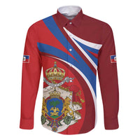 Second Empire of Haiti Personalized Family Matching Off Shoulder Short Dress and Hawaiian Shirt Imperial Flag of Haiti 1849-1859