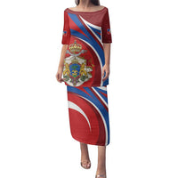 Second Empire of Haiti Personalized Family Matching Puletasi and Hawaiian Shirt Imperial Flag of Haiti 1849-1859