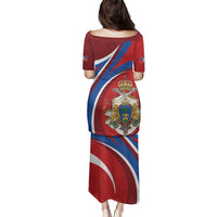 Second Empire of Haiti Personalized Family Matching Puletasi and Hawaiian Shirt Imperial Flag of Haiti 1849-1859