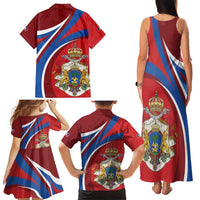 Second Empire of Haiti Personalized Family Matching Tank Maxi Dress and Hawaiian Shirt Imperial Flag of Haiti 1849-1859