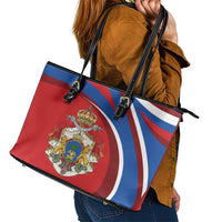 Second Empire of Haiti Personalized Leather Tote Bag Imperial Flag of Haiti 1849-1859