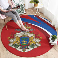 Second Empire of Haiti Personalized Round Carpet Imperial Flag of Haiti 1849-1859