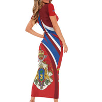 Second Empire of Haiti Personalized Short Sleeve Bodycon Dress Imperial Flag of Haiti 1849-1859