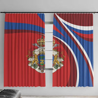 Second Empire of Haiti Personalized Window Curtain Imperial Flag of Haiti 1849-1859