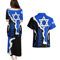 Israel Couples Matching Puletasi Dress and Hawaiian Shirt Stars of David Sporty Style LT9 - Wonder Print Shop