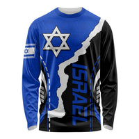 Israel Long Sleeve Shirt Stars of David Sporty Style LT9