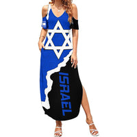 Israel Summer Maxi Dress Stars of David Sporty Style - Wonder Print Shop