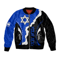 Custom Israel Bomber Jacket Stars of David Sporty Style LT9 - Wonder Print Shop