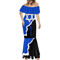 Custom Israel Mermaid Dress Stars of David Sporty Style - Wonder Print Shop