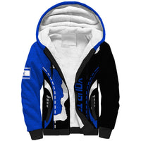 Custom Israel Sherpa Hoodie Stars of David Sporty Style - Wonder Print Shop