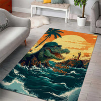 Everglades Alligator Alcatraz Vintage Area Rug - Wonder Print Shop