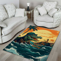 Everglades Alligator Alcatraz Vintage Area Rug - Wonder Print Shop