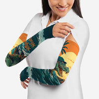 Everglades Alligator Alcatraz Vintage Arm Sleeves - Wonder Print Shop