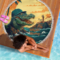 Everglades Alligator Alcatraz Vintage Beach Blanket - Wonder Print Shop
