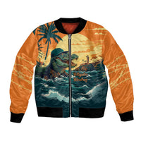 Everglades Alligator Alcatraz Vintage Bomber Jacket - Wonder Print Shop