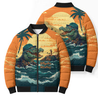 Everglades Alligator Alcatraz Vintage Bomber Puffer Jacket - Wonder Print Shop