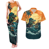 Everglades Alligator Alcatraz Vintage Couples Matching Tank Maxi Dress and Hawaiian Shirt - Wonder Print Shop