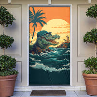 Everglades Alligator Alcatraz Vintage Door Cover - Wonder Print Shop