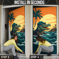 Everglades Alligator Alcatraz Vintage Door Cover - Wonder Print Shop