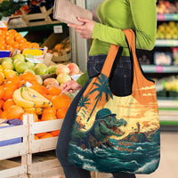 Everglades Alligator Alcatraz Vintage Grocery Bag - Wonder Print Shop