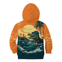 Everglades Alligator Alcatraz Vintage Kid Hoodie - Wonder Print Shop