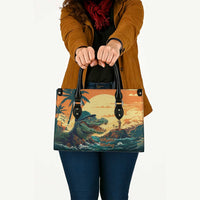 Everglades Alligator Alcatraz Vintage Leather Bag - Wonder Print Shop