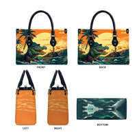 Everglades Alligator Alcatraz Vintage Leather Bag - Wonder Print Shop