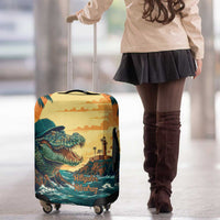Everglades Alligator Alcatraz Vintage Luggage Cover - Wonder Print Shop