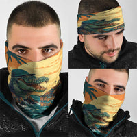 Everglades Alligator Alcatraz Vintage Neck Gaiter - Wonder Print Shop