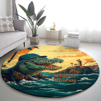 Everglades Alligator Alcatraz Vintage Round Carpet - Wonder Print Shop