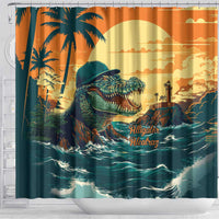 Everglades Alligator Alcatraz Vintage Shower Curtain - Wonder Print Shop