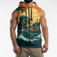 Everglades Alligator Alcatraz Vintage Sleeveless Zip Hoodie - Wonder Print Shop