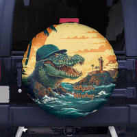 Everglades Alligator Alcatraz Vintage Spare Tire Cover - Wonder Print Shop