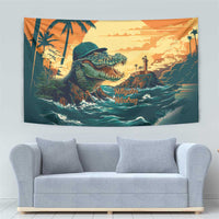 Everglades Alligator Alcatraz Vintage Tapestry - Wonder Print Shop