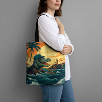Everglades Alligator Alcatraz Vintage Tote Bag - Wonder Print Shop
