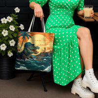 Everglades Alligator Alcatraz Vintage Tote Bag - Wonder Print Shop
