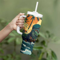 Everglades Alligator Alcatraz Vintage Tumbler With Handle - Wonder Print Shop