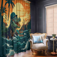 Everglades Alligator Alcatraz Vintage Window Curtain - Wonder Print Shop