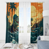Everglades Alligator Alcatraz Vintage Window Curtain - Wonder Print Shop