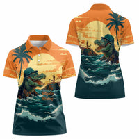 Everglades Alligator Alcatraz Vintage Women Polo Shirt - Wonder Print Shop