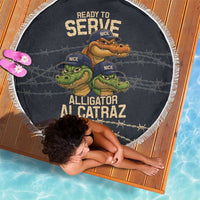 Ready To Serve Alligator Alcatraz Beach Blanket - Wonder Print Shop