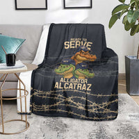 Ready To Serve Alligator Alcatraz Blanket - Wonder Print Shop